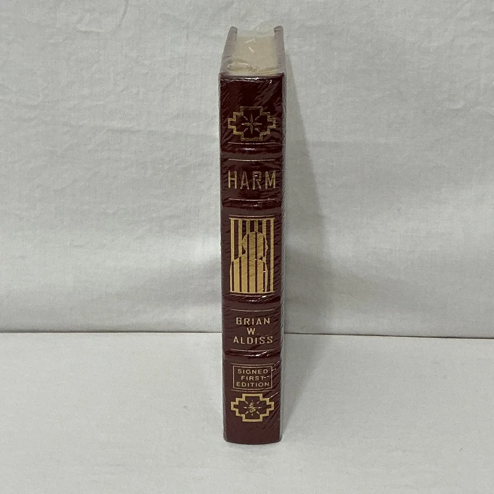 Signed First Edition Easton Press Harm Brian W. Aldiss Maroon Leather New Sealed
